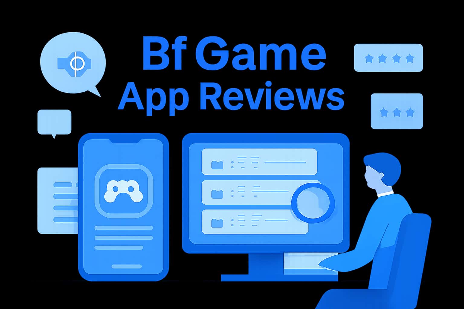 An informational graphic illustrating Bf Game App Reviews with details about app features.