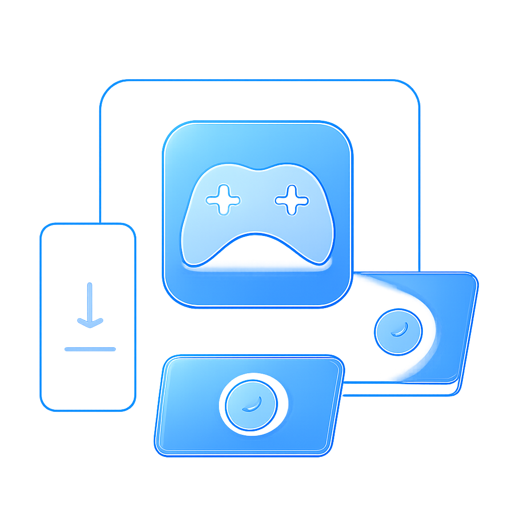 An educational illustration of the Bf Game installation process.