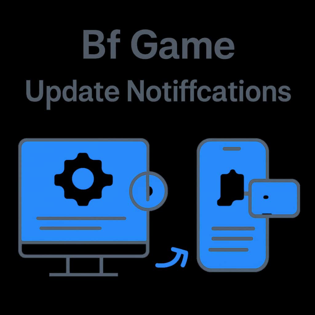 Diagram explaining the Bf Game Update Notifications process.