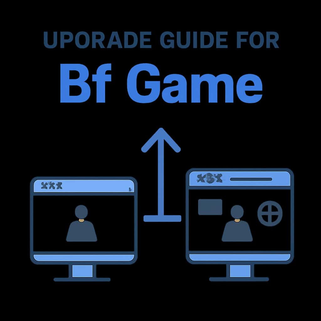 An educational diagram outlining upgrade steps for Bf Game.