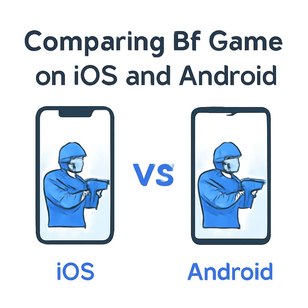 Diagram illustrating key differences between Bf Game on iOS and Android.