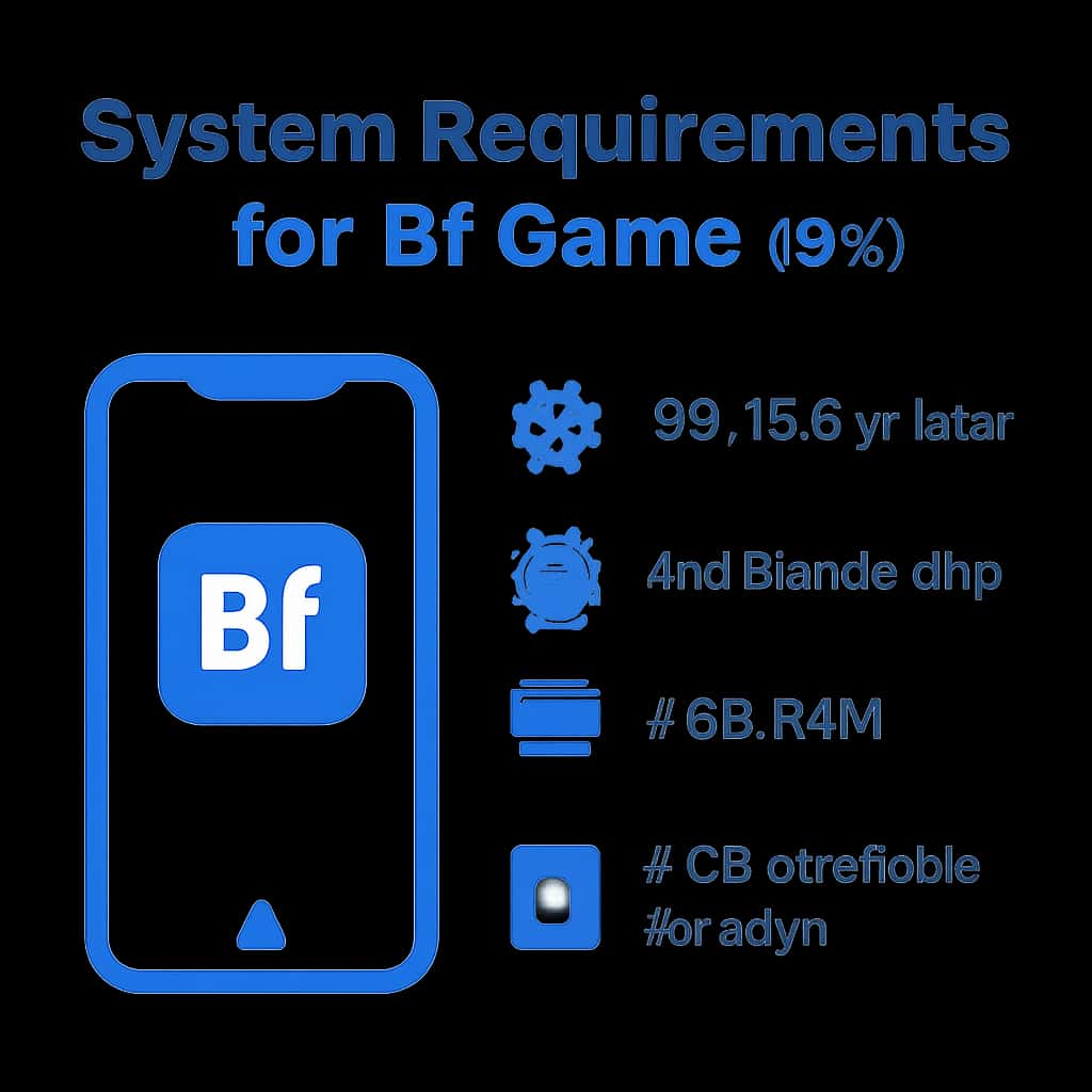 Diagram illustrating system requirements for Bf Game on iOS.