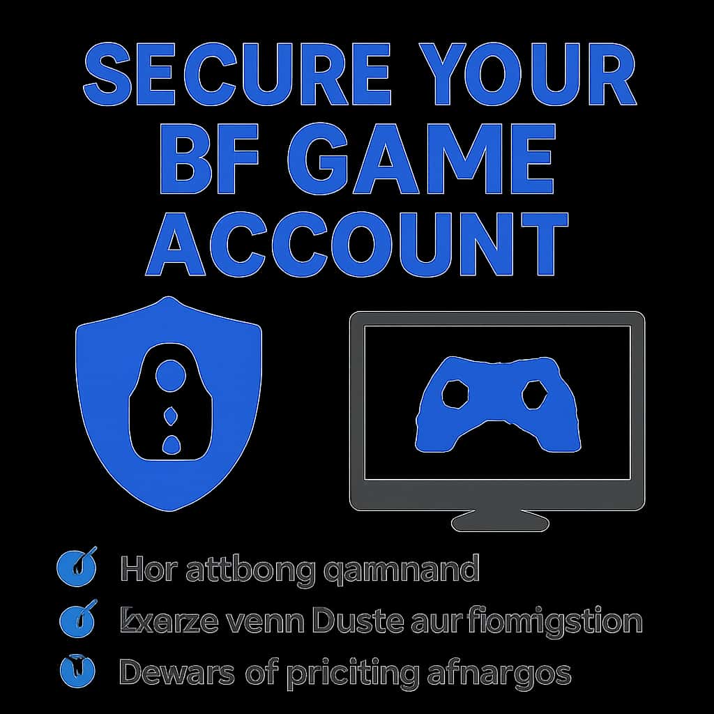 An illustration depicting steps to secure your Bf Game account.