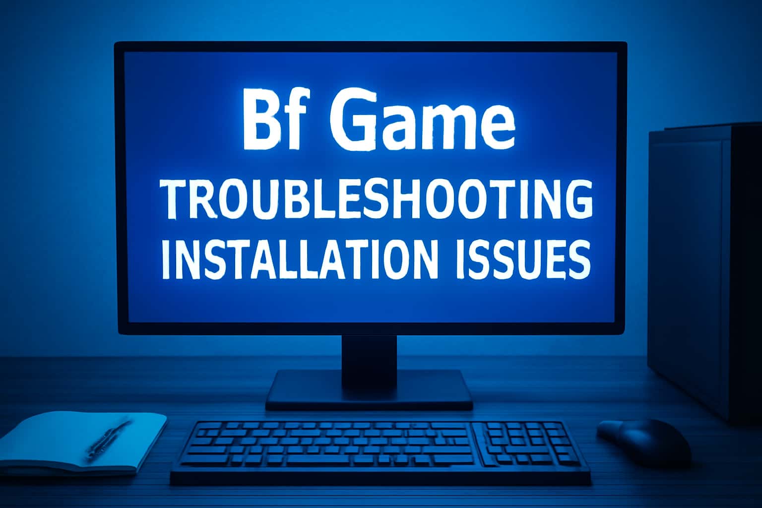 An informative graphic illustrating troubleshooting steps for Bf Game installation issues.