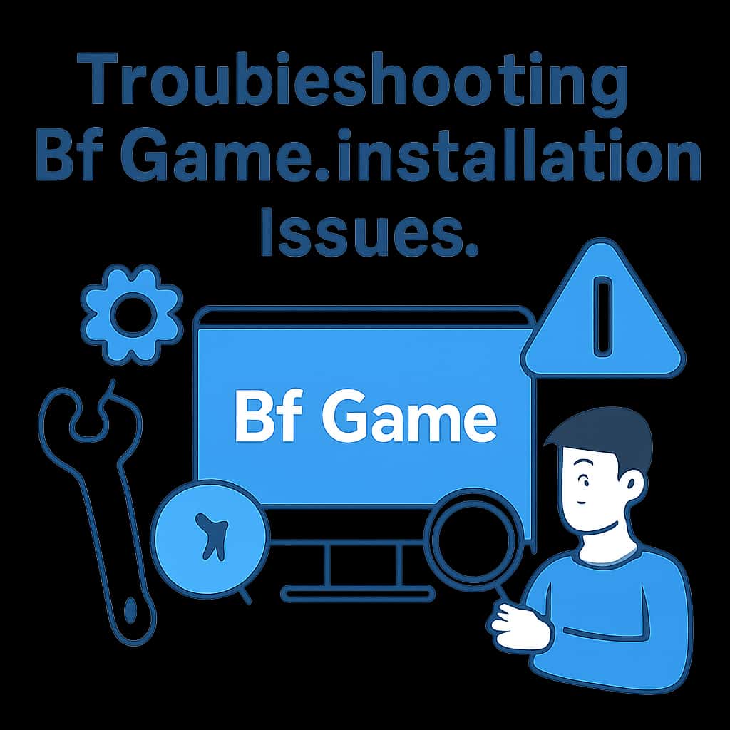 An educational diagram showcasing key steps for troubleshooting Bf Game installation.